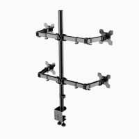 NBJOHSON Quad réglable 13 ~ 32 "Lcd Monitor Mount Stand 4 Monitor Desk Laptop Stand Riser Quadruple Monitor Arm Support Bracket