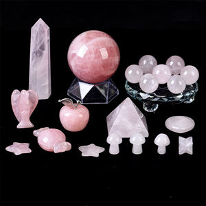 Piedra preciosa víspera Navidad tallada a mano manzana pulida cristal curativo Natural conjunto Feng Shui ornamento decoración del hogar regalo - Product Image 6