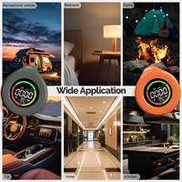 Détecteur de monoxyde de carbone MOES Mini, intelligent, pour la maison/les voyages, avec aspiration magnétique, 120 heures d'autonomie, rechargeable, certifié CE