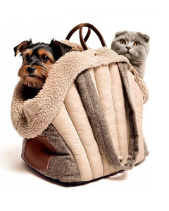 Sac de transport pour animaux de compagnie, grande capacité, épais et portable, pour chiens, adapté aux voyages en voiture, design bandoulière, idéal pour les sorties en plein air - Product Image 1