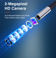 Caméra d'inspection industrielle articulée bidirectionnelle avec éclairage LED, caméra endoscopique flexible à fibre optique pour la localisation de défauts