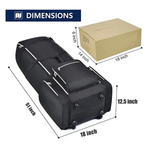Golf Travel Case For Airlines Sports Fan Golf Club Trolley Bags Padded Golf Club Travel Bag With Wheels