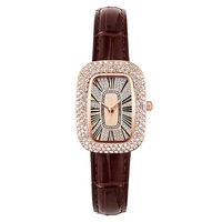 Montre pour femme à prix avantageux, très vendue, avec cadran étoilé, en alliage, avec diamants, bracelet en cuir