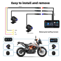 Navigation GPS pour moto Android 4G, caméra embarquée DVR, écran tactile 6,1 pouces, TPMS, CarPlay et Android Auto, étanche IP67