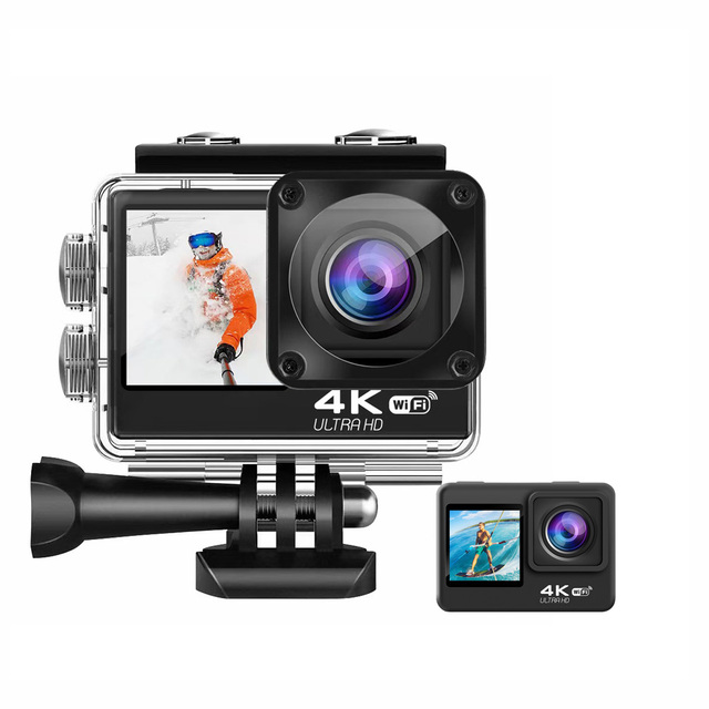 OEM ODM Professional 4K Ultra HD Dual Screen Mini Digital Action Sport Video Camera Touch Screen Waterproof CMOS Imaging Sensor