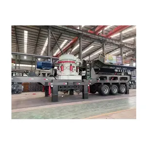 Movable complete stone crushing plant, stone crusher production line, quarry crusher supplier