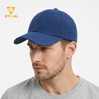 Casquette en nylon non structuré bleu marine personnalisée en polyester à séchage rapide logo brodé à la main avec losange léopard fabriqué en Oxford