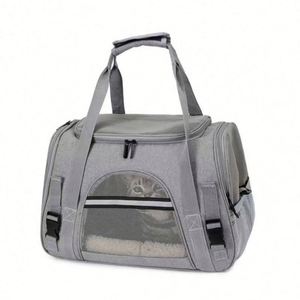 Soft Sided Cat & Dog <b>Carrier</b>, Custom Travel <b>Pet</b> Bag, Collapsible for Small <b>Pets</b> up to 15 Lbs - Product Image 2