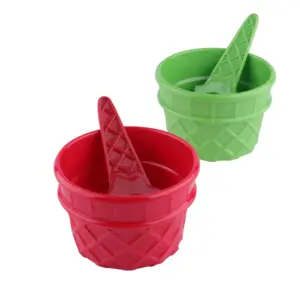 Thiết Kế Mới Nhựa Melamine Ice Cream Bowl Với Spoon Set