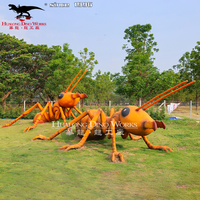Modèle d'insectes animatroniques grandeur nature décoration d'insectes simulés pour la décoration de parc
