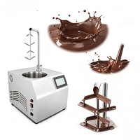 Machine à tempérer le chocolat commerciale en acier inoxydable 304 avec distributeur automatique et table vibrante pour fontaines, glaçages, barres et desserts