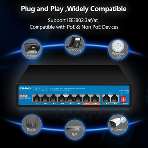 2025 New version10 cổng 10/100M PoE chuyển đổi hi-poe RJ45 Ethernet chuyển đổi cho điện máy ảnh của bạn và Wifi thông qua một cáp duy nhất - Product Image 2