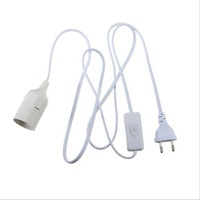 Base de lampe E27 EU 2 broches, suspension, douille d'ampoule, adaptateur de cordon avec interrupteur marche/arrêt, support de lampes