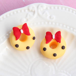 NODA yeni balçık takılar sevimli simülasyon ilmek Donut tasarım DIY saç yay için reçine Cabochon - Product Image 4