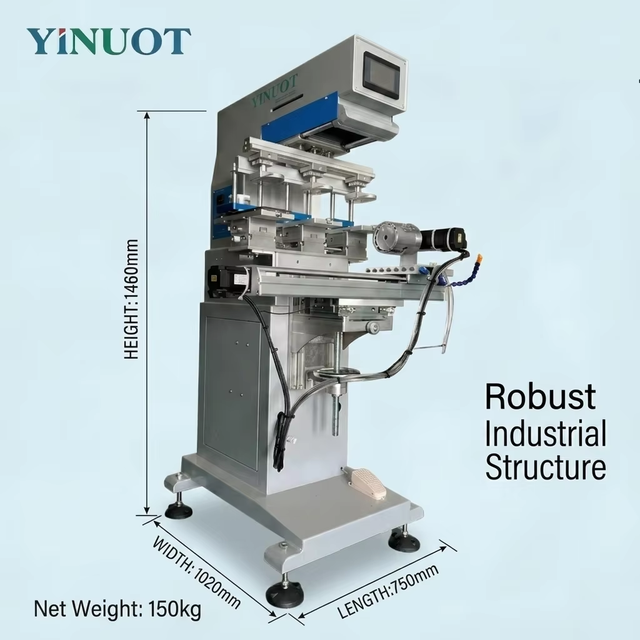 New YiNUOT Servo 3-Color Aluminum Label Printer with NFC & Open Tray High Performance Accuracy Automatic 1200 Cycles/Hour