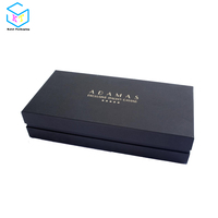 Emballage personnalisé pour caviar, boîte cadeau en kraft noir, à bas prix, avec couvercle, 10 pièces