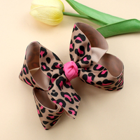 Barrettes à cheveux personnalisées pour filles, magnifiques nœuds léopard rose arc-en-ciel, barrettes à cheveux JoJo léopard pour filles, accessoires pour cheveux d'enfants