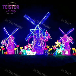 Décoration de Noël en forme de moulin à vent avec éclairage LED, motif de roue éolienne pour l'extérieur, décoration de fête - Product Image 4