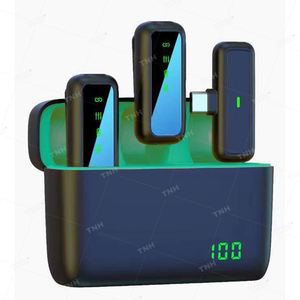 Tnh LM-SX6 không dây Lavalier ve áo Micro 2 Clip Micro cho Android Apple dòng sống vlog với sạc trường hợp - Product Image 5