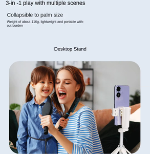 Desktopstatief voor mobiele telefoonfotografie, draagbaar JC-25, klein zakformaat mini selfie stick, opvouwbaar selfie statief met 360 graden rotatie - Product Image 5