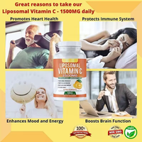 Capsules de Vitamine C Liposomale 1500mg pour Adultes, Complément Alimentaire, Soutien Immunitaire, Booster de Collagène, 180 Capsules