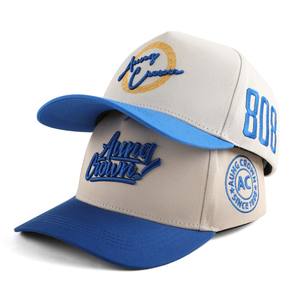 Casquette de baseball structurée à 5 panneaux avec visière incurvée, logo brodé en relief 3D, fabrication de casquettes de qualité de marque - Product Image 2