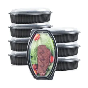Contenedores de almacenamiento de alimentos a granel de fábrica personalizados con compartimentos Bpa Fee Reutilizable Meal Prep To Go Container