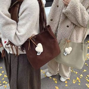 Bolsos Casuales de Gran Capacidad para Mujer Más Vendidos en 2025, Bolsos de Hombro y Bandolera Simples de Color Sólido en Gamuza - Product Image 4