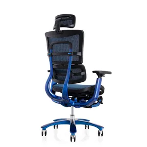 JNS-809L عالية الجودة الأزرق الرياضة سباق كرسي لعب مريح مع القدم الراحة