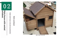 Poulailler extérieur en bois avec enclos spacieux, grillage anti-prédateurs, toit résistant aux intempéries pour un logement sûr et confortable pour la volaille