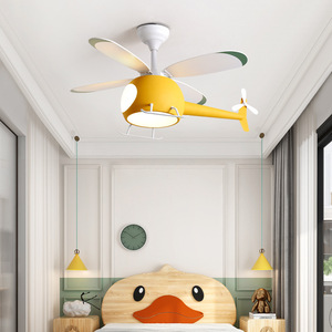 Lustres LED modernes Avion Bleu Jaune Lumières pour <span class=keywords><strong>chambre</strong></span> d'enfant Enfants Bébé Garçons Lampe suspendue - Product Image 3