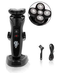 Maquinilla de afeitar eléctrica para hombre, afeitadora de barba inalámbrica 5D de larga duración para niños <span class=keywords><strong>adolescentes</strong></span>, afeitado de limpieza facial con bigote para el hogar - Product Image 1