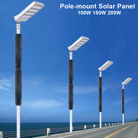 XIUBEN Sechseckiges Vertikales Solarpanel-Rohr 360-Grad-Solar-PV-Modul für LED-Straßenlaternenmasten und Netzunabhängige Beleuchtung
