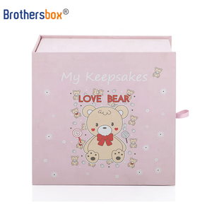 Recyclable Baby <b>Keepsake</b> Gift <b>Box</b> Set with Drawer-Custom Design Paper <b>Box</b> for Newborns - Product Image 4