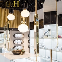 Vitrine de présentation de bijoux moderne de luxe léger, comptoir de magasin en verre, présentoir de bijoux