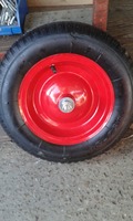 Roue gonflable pneumatique en caoutchouc 4.00-8, roues de 400 mm pour usine de fabrication, hôtels, chariot