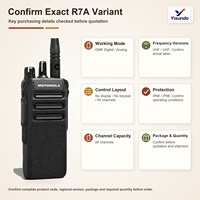 Radio portable Motorola R7a DMR VHF 136-174 MHz ou UHF 400-527 MHz, 64 canaux, IP68, sans clavier, pour la communication d'équipe commerciale