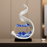 Nouvelle décoration en résine de style chinois haut de gamme, peinte à la main, écologique, motif de peinture sur sable, design fluide et florissant, emblème de badge pour la maison