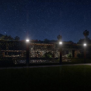 Luces Solares para Exteriores, Impermeables IP44, con Efecto Brillante, Luz Blanca Cálida, para <span class=keywords><strong>Postes</strong></span> <span class=keywords><strong>de</strong></span> Vinilo o <span class=keywords><strong>Madera</strong></span>, para Alumbrado Público Solar - Product Image 6