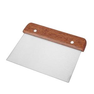 Raspadores de masa multifunción de acero inoxidable, mango de madera, cortador de Pizza, utensilios de cocina para hornear, herramientas para hornear y repostería - Product Image 5