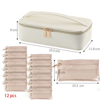 Vente en gros d'emballage de mini bijoux léger à la mode coffret cadeau de collier en velours avec logo personnalisé petit anneau de voyage portable avec fermeture éclair