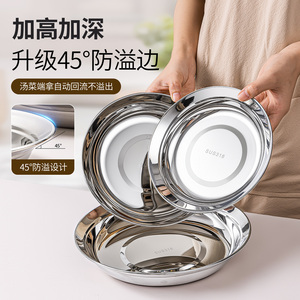 Assiette ronde en acier inoxydable 316 de qualité alimentaire pour usage domestique - Product Image 1