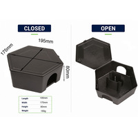 ATMT-16 Boîte de contrôle des rongeurs hexagonale en plastique, étanche, verrouillable, haute résistance, pour appâts anti-souris, sans danger pour les enfants et les animaux domestiques