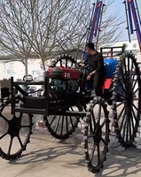 Roue de transplanteur de riz à main pour quatre roues universelles en métal en acier à six rangées pour Tracor
