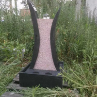 Fontaine murale d'eau de jardin en pierre de granit naturelle haute performance pour intérieur/extérieur, durable et robuste pour une utilisation en extérieur