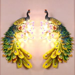 Moderna lampada da parete pavone E27 lampadina LED per camera da letto interna camera da letto Hotel decorazione luce - Product Image 3