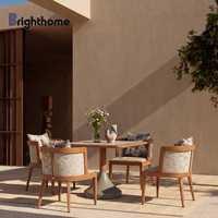 Ensemble de table et chaises de jardin en aluminium pour terrasse, balcon, restaurant, mobilier d'extérieur de la marque Brighthome Factory