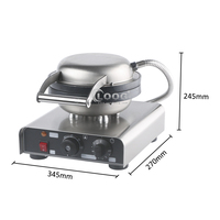 Machine à gaufres et crêpes électrique professionnelle en acier inoxydable en forme de cœur pour restaurants, commerces alimentaires, usage commercial, 5 pièces