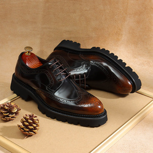 Botas Impermeables de Invierno, Estilo Nuevo, Clásicas, Versátiles, Casuales, de Caña Alta, para Trabajo al Aire Libre, de Cuero Genuino para Hombre, que Aumentan la Estatura, Deportivas - Product Image 4