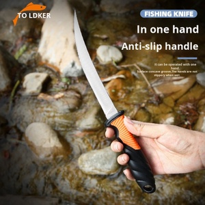 Cuchillo de Pesca Popular para Exteriores, Hoja de Acero Inoxidable, Cuchillo de Plástico para Filetear Pescado y Raspar Escamas, Venta Transfronteriza, con Funda - Product Image 3